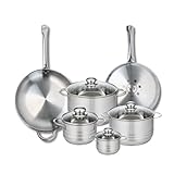 DESCRIPTION: Cet ensemble comprend deux poêles de cuisson en inox de 28 et 32 cm et quatre faitouts en inox de 12, 16, 20 et 24 cm tous compatibles avec l'induction et fabriqués sans PFAS