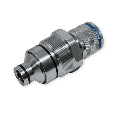 Image of 1 /2 inch Body Hydraulic Quick Connect Cartridge Coupler, Aftermarket Replacement for 4BD4FH Female FFH, Flat Face, ISO 16028, Heavy-Duty Hydraulic Coupling for Bobcat & Kubota Manifolds | Model TL62