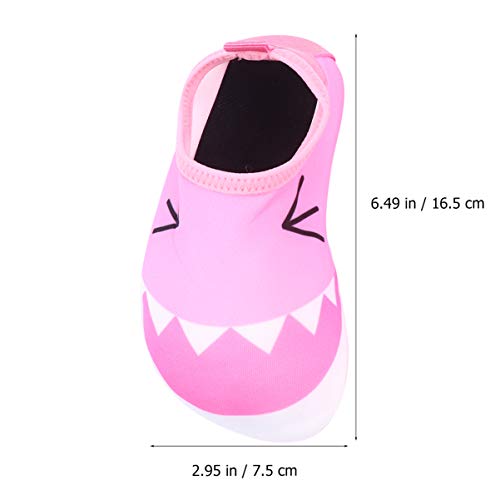 CLISPEED 1 par de Sapatos de água Padrão de Boca de Tubarão de Secagem Rápida Na Praia Sapatos Aquát
