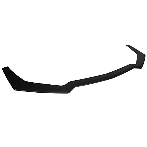 IKON MOTORSPORTS, Front Bumper Lip Compatible With 2018-2021 Ford Mustang GT Only, Lower Chin Spoiler Splitter Valance Black PP