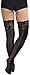 ToBeInStyle Women's Faux Lace Up Thigh Hi Stockings