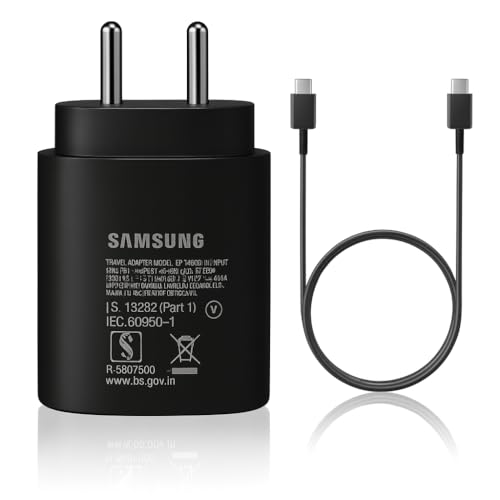 Image of Samsung 25W Type-C PD 3A Superfast Charging Adapter with 1M C-Type Cable Compatible with Samsung A55|A16|A36|A56|A35|A06|M07|M17|M36|M35|M16|M06|M05|M56|F36|F06|F05|F56|F16|25watt USB C Fast Charger