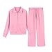 Half Zip-Up Sweatsuits 2 Piece for Girls Pullover Lapel Neck Thumb Hole Tops and Dance Jogger Pants with Pockets Back to School Clothes for Teen Girls Fashion Solid Color Sports Sets 5-16Y
