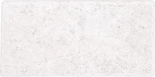 Daltile Limestone 3" x 6" Natural Stone Tile in Tumbled Arctic Gray for Backsplashes, Floors, or Walls