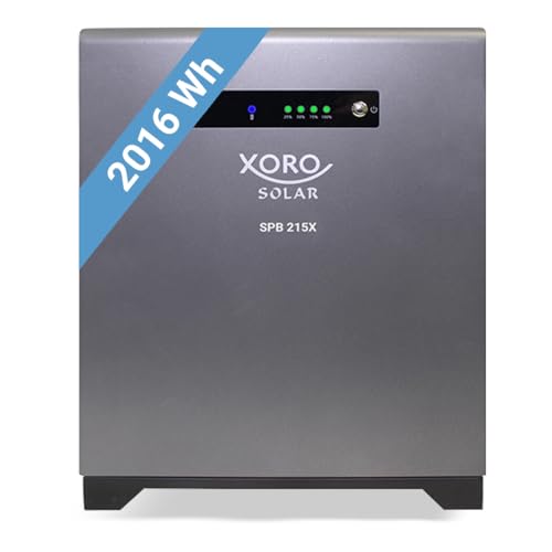 XORO SOLAR SPB 215X Erweiterungsakku mit 2016 Wh LiFePO₄ für SPS 2150/2155 Solarspeicher im Innen- und Außenbereich, IP65 Wetterfest, Plug & Play