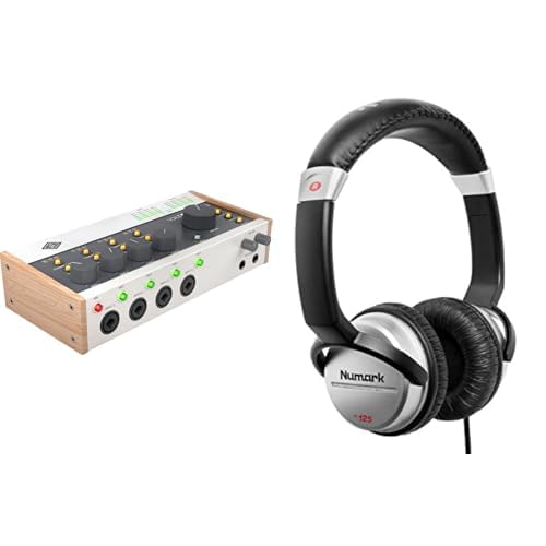 Universal Audio Volt 476P | Kayıt, Podcast ve Streaming için USB Ses Kartı + Numark HF125-6 ft Kablolu Ultra Taşınabilir Profesyonel DJ Kulaklıkları