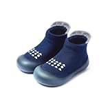 Bearbay Baby Sock Shoes Baby Walking Shoes Infant Non-Slip Breathable Slippers with Soft Rubber Sole Baby Boys Girls Sneakers Navy Blue