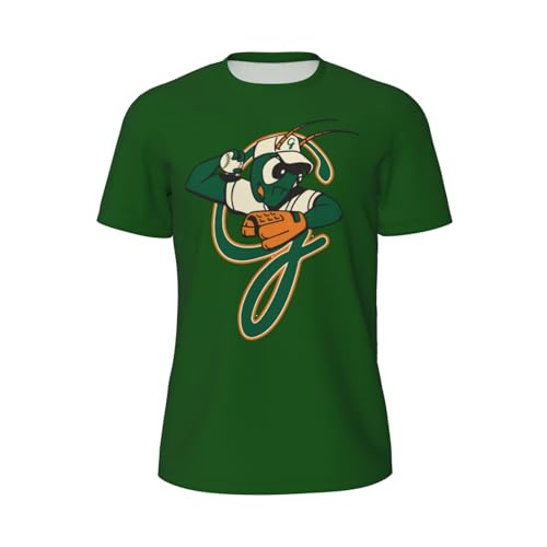 Greensboro Grasshoppers Men's Short-Sleeved Round Neck Mesh T-Shirt