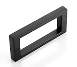 FEKEWIO Glass Shower Door Handle 8 inches Back to Back Square Corner 304 Stainless Steel for 1/4" to 1/2" Thickness Glass - Matte Black