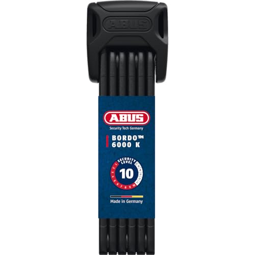 ABUS Lucchetto pieghevole Bordo 6000K con porta lucchetto SH - Lucchetto per bicicletta con cilindro XPlus per un'elevata protezione contro le manomissioni - Livello di sicurezza 10 - Lunghezza 90 cm