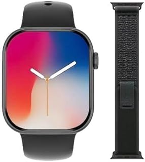 ساعة ( DT WATCH-X ) دي تي ووتش اكس من R H M SAMRT بتفتح كاميرا التليفون عليها جديدة 2025 سلسلة 10 بألوان مشبعة واضحة - مقاومة للماء- بلوتوث - نظام اللغة العربيه والانجليزيه ولغات اخري -NFC ( اسود )