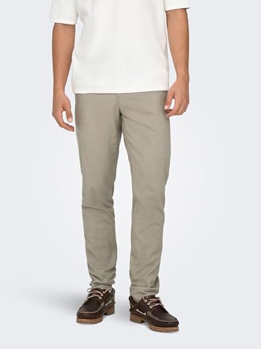 Only & Sons Herren Onsmark Pete Slim Dobby 0058 Pant Noos Hose, Fallen Rock, 32W / 32L EU – Ansicht 2