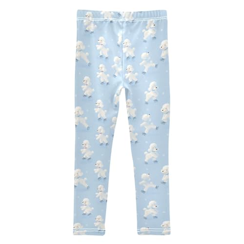 Girls Leggings Soft Toddler Ankle Length Bottoms Poodle Skating Kids Dance Yoga Pants 4-10 Years2