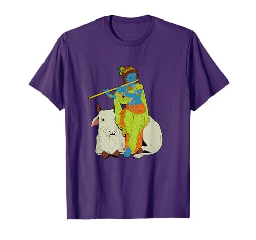 Hindu god - the blue flute player Krishna T-Shirt