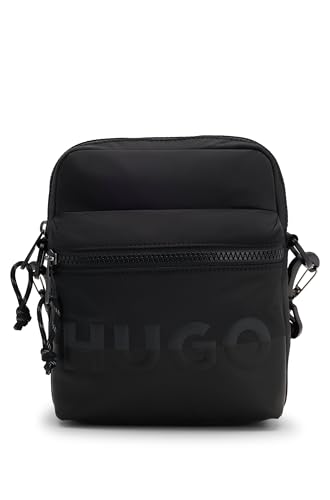 HUGO Nosh NS Zip bandolera rectangular pequeña de nailon con cremalleras