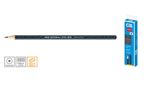 Lápis Grafite 3B Sextavado, CIS, Nataraj Grade, 12 Unidades