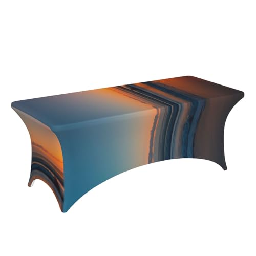 Nappe rectangulaire extensible et antitache pour table ovale et grande taille