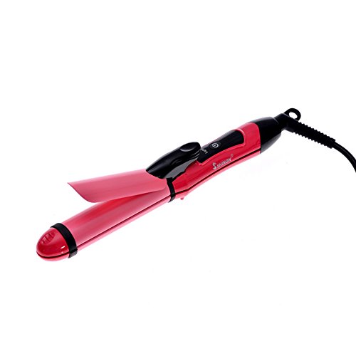 Cerámica Big Wave rizos LCD pelo plancha y rizador pelo estilos pelo y rizador en uno