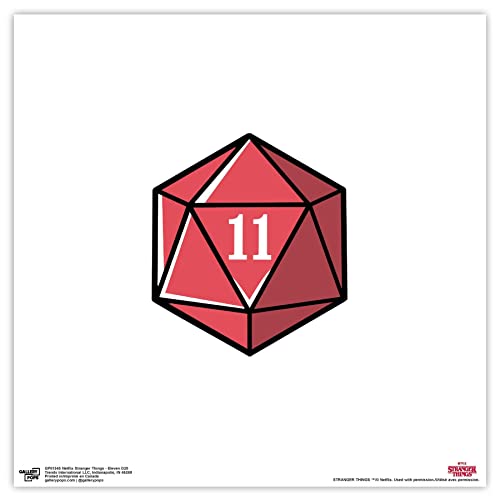 Trends International Gallery Pops Netflix Stranger Things - Póster de pared de Eleven D20, 12 x 12 pulgadas, versión sin marco