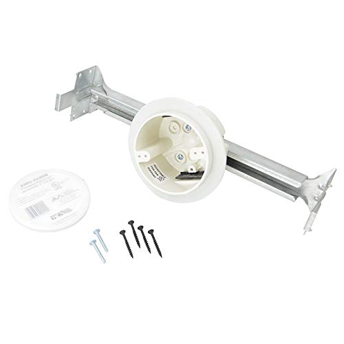 Allied Moulded Products 9350-FANVB Fiberglass Reinforced Polyester BMC New Work Ceiling Fan/Fixture Support Box 4-Inch x 2.4375-Inch 22.5-Cubic-Inch FiberglassBox - Vapor Seal