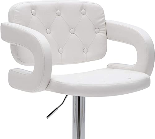 Ac Pacific Acbs24-White Acbs24 Bar Stool, Snowy White #TOP5