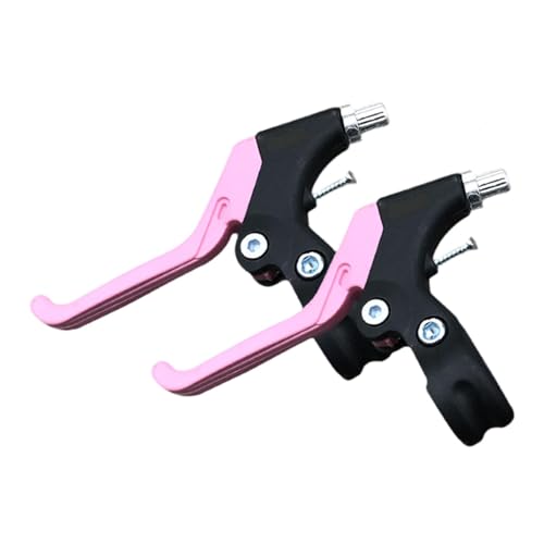 DimyFew 2 Palancas de Freno para Bicicleta de Niños, de Aleación de Aluminio, Repuestos Profesionales, Freno Suave de 3 Dedos, Negro Y Rosa