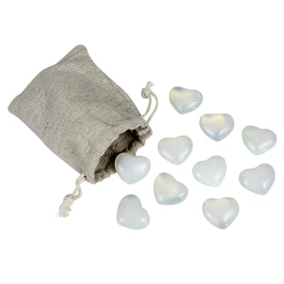 HomArt Opalite Heart Hand Carved Natural Opalite