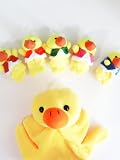 Five Little Ducks Finger Puppets, 6pcs Cute Plush Puppets Bedtime Story, Classroom Activities Toy, S