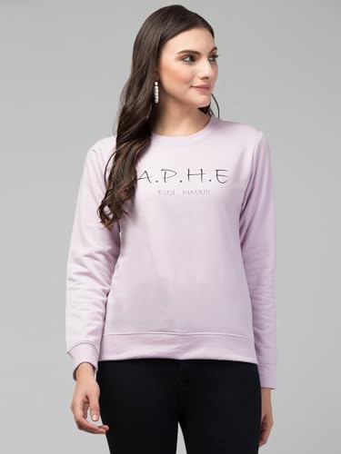 Image of Woman's Full Sleeve Round Neck Fleece Sweatshirt