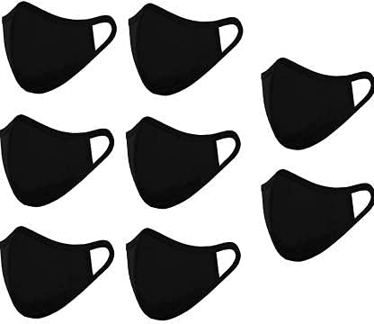 Aucklien New Upgrade Unisex Face Mask Pack of 8 |Reusable & Washable UPTO50 Times. Stylish Face Mask For Wedding, Party, College, Office&Delly Use. Cotton Mask For Girls & Boys. Black Copper Mask