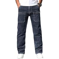 Oanviso Jeans de Ajuste Relajado de Hombre Pantalones Vaqueros