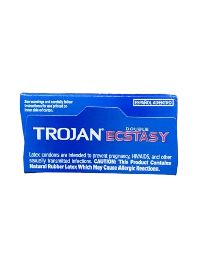 Trojan Premium Latex Condoms Double Ecstasy - 10ct, Pack of 6