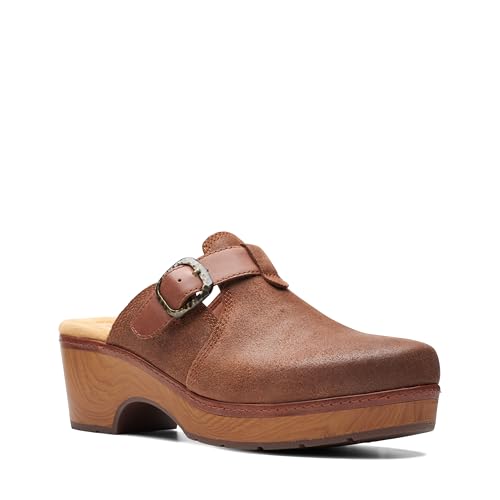 Clarks Brown's Paizlee Nora Clog, Tan Suede, 10 Medium US by Clarks - Used condition - Image 5