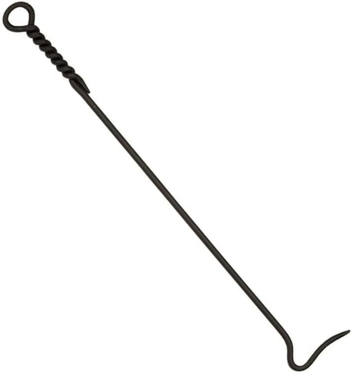 Rope Handle Single, Long, Tongs Poker Fireplace Tool Effectiveness and Durability Over Time Versatile Design and Sturdy Construction, Extra 36-in, Black