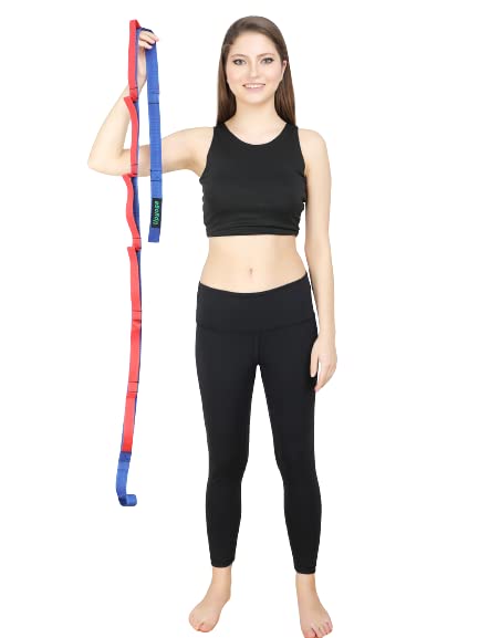 Yoga Belt 8 Loop, Stretching Belt, Yoga Props, Yoga Poster, Block for Gym & Fitness Kit(Multi Colour)-image-36