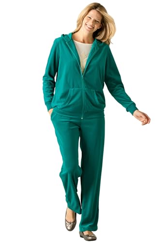 Woman Within Plus Size Petite 2-Piece Velour Hoodie Set3