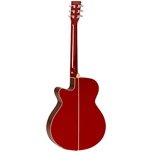 Tanglewood TW4E Winterleaf Super Folk Electro Acoustic Guitar – Red Gloss - Les Beatles, Paul McCartney, John Lennon, RIngo Starr, George Harrison Tanglewood TW4E Winterleaf Super Folk Electro Acoustic Guitar - Red Gloss – Image 3