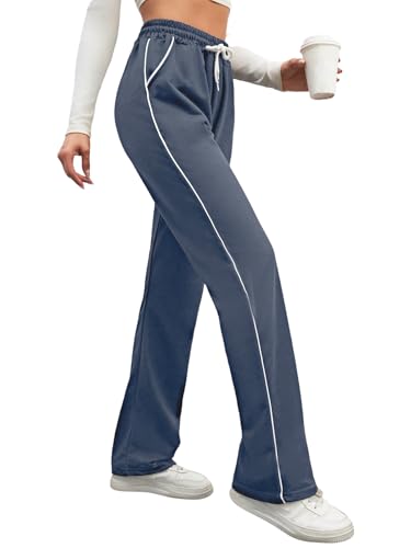 Image of SAKHWALA Women's Striped Track Pants | Women Trackpants | Women Lower /Pyjama | Lounge Pants | Loose Fit Trackpants | Gym /Yoga /Casual Wear Pants