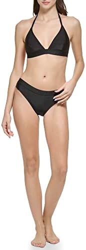 Calvin Klein Women's Low Waisted Elastic Logo Triangle Bikini Set