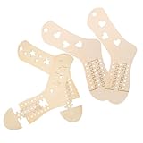 ノーブランド品 2組 木製靴下ブロッカー対 滑らかな木製フォームで編み物用ソックス形状保持 ハンドメイド編み物ツール 耐久性と使いやすさ 靴下選