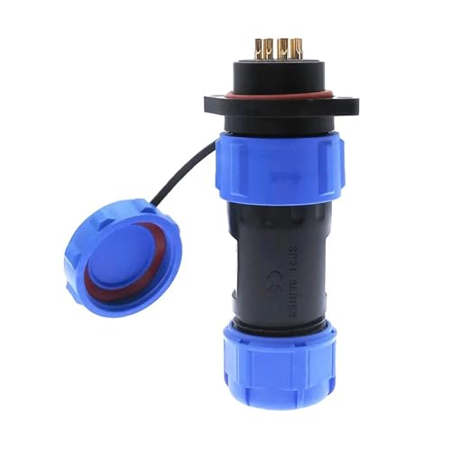 Conector SP21 3 pin de alta resistencia IP68 con brida roscada SP2110 2