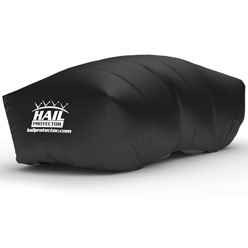 Image of Hail Protector Car Cover, Inflatable Hail Proof Shield for SUV, Truck & Van, Portable Protection Against Any Size Hailstones, Complete System - SUV2 (Black)