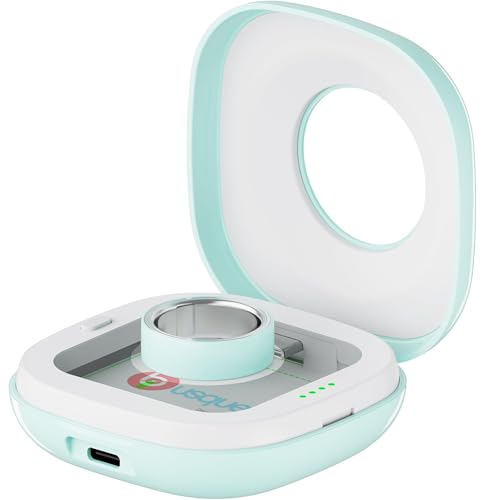 Portable Charging Case Compatible with Oura Ring 4 Charger Fits All-Sized Dock 50-Day Runtime Green (Case Only)
