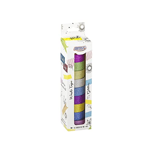 BRW Fita Adesiva Washi Tape Glitter 15mmx5m 10 Unidades