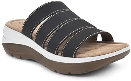 White Mountain Women's Fascinate Brown/Smooth Size 8.5M Slide Sandal, 8.5 | Image 1