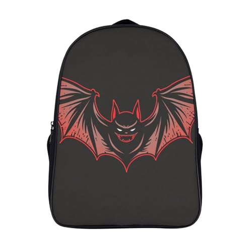 Mochila infantil 3D Bats de felpa pequeña para guardería con correa de pecho 40x28x16cm