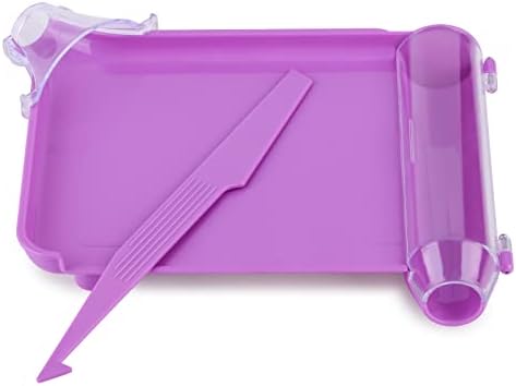 SimCoach Pill Counting Tray, Left Hand Pill Counter with Spatula,Pharmacy Counting(Purple)