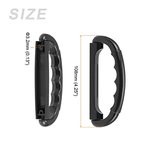Image of METALLIXITY Luggage Handle (108mm /4.25 inch) 1Pcs, Plastic Pull Handle Grip Replacement - for Home Box Case Suitcase, Black