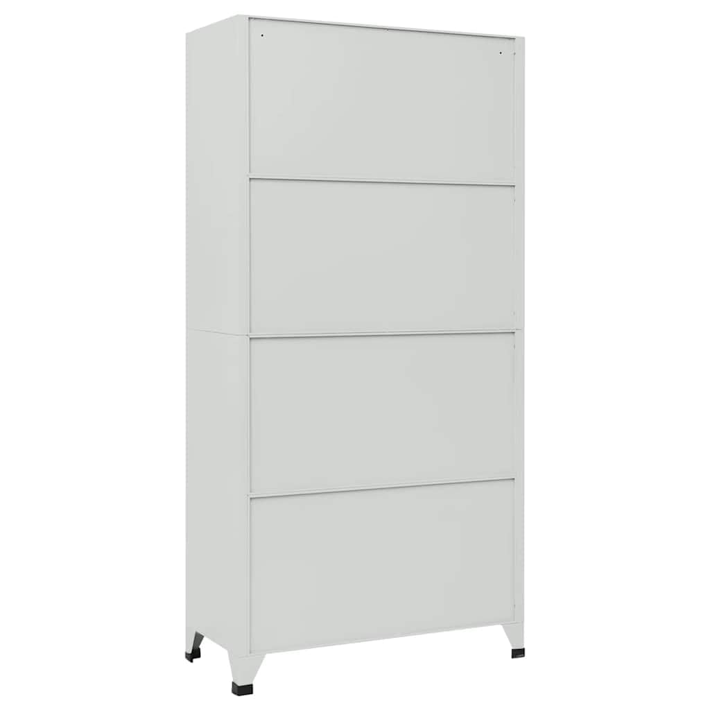 Armoire Casier 6 Compartiments Acier 90x45x180 cm Grise