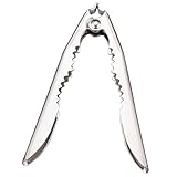 JECOMPRIS Abridor de Almejas de Acero Inoxidable Pequeño Mango Antideslizante, Pinza Ergonómica Resistente al Desgaste para Mariscos, Accesorio de Cocina Profesional para Uso Diario